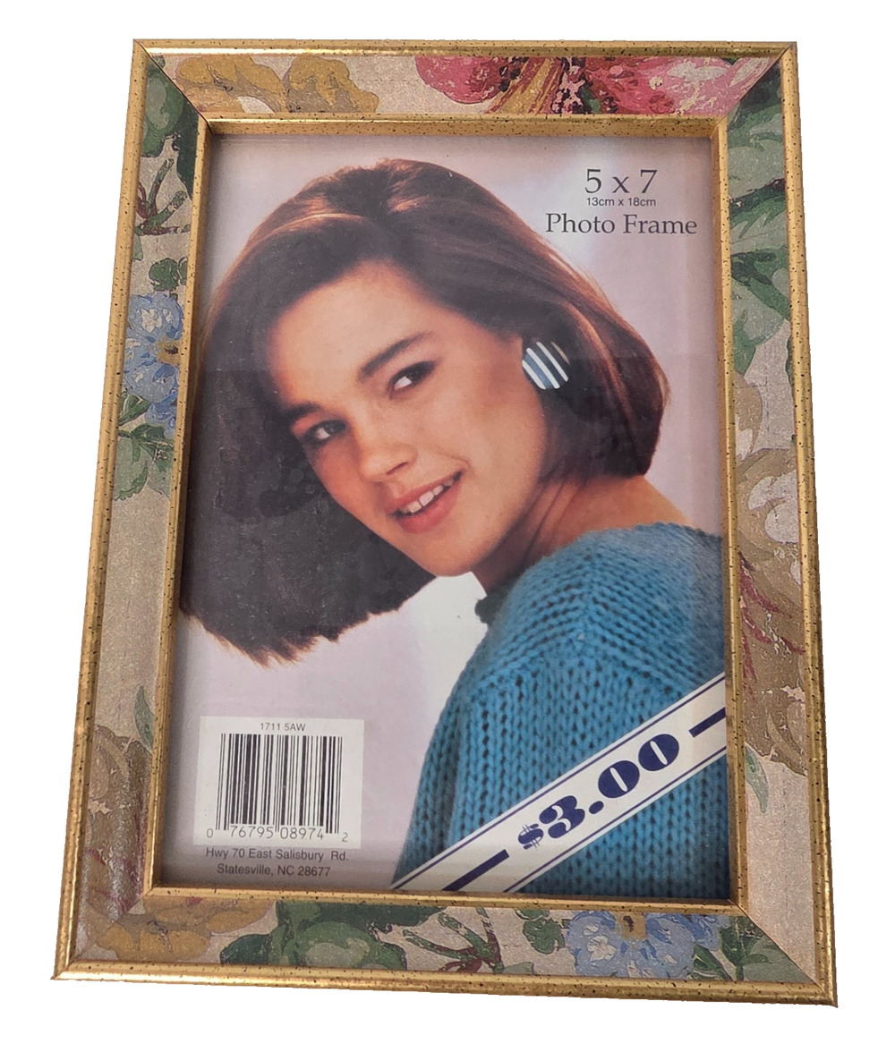 5x7 Floral Gold Photo Picture Frame Vintage Style Tabletop Home Decor